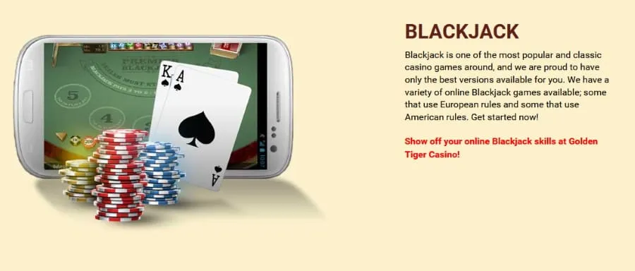 Golden Tiger Casino blackjack