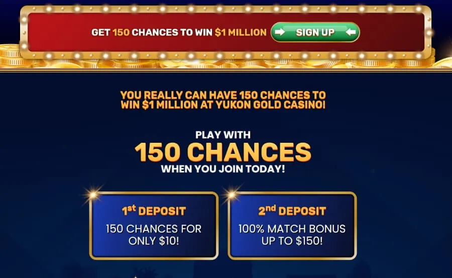 Yukon Gold Casino promotions