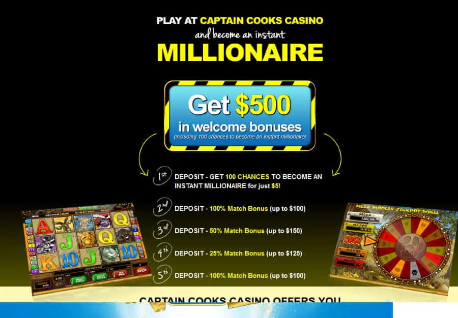 captain cooks casino promotions